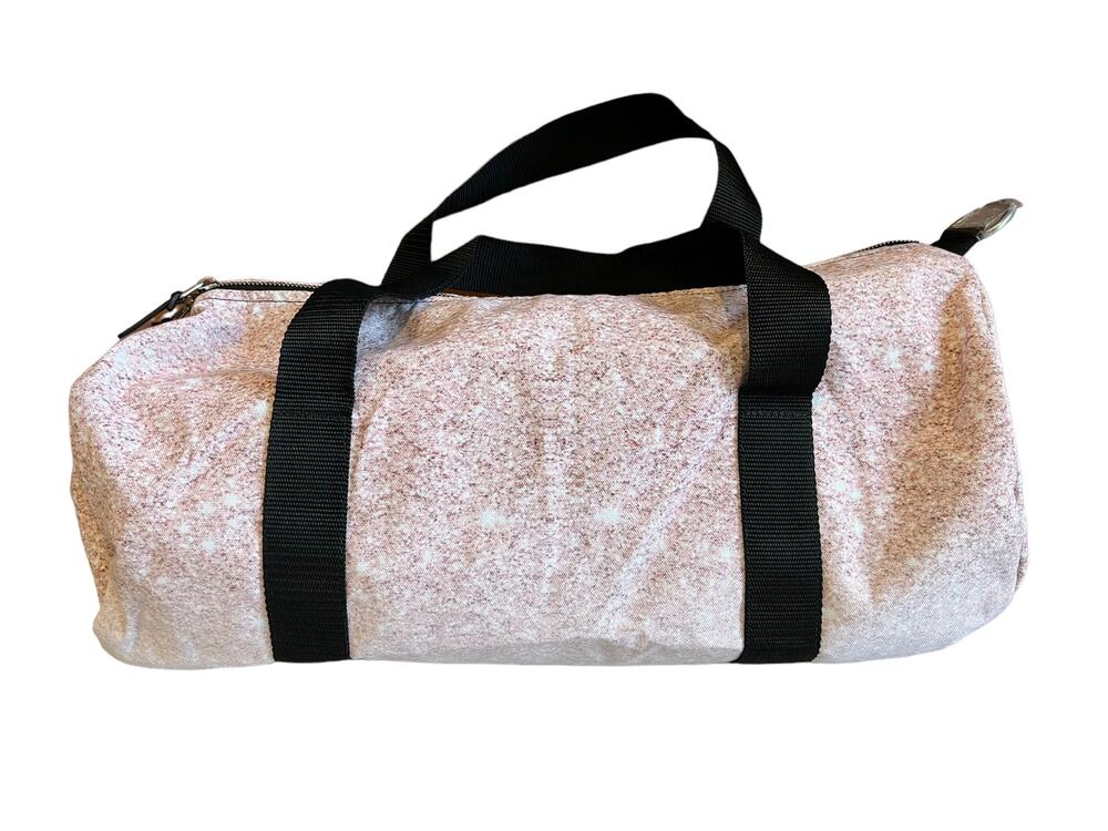 Society 6 Small Duffel Bag Dusty Pink Print
